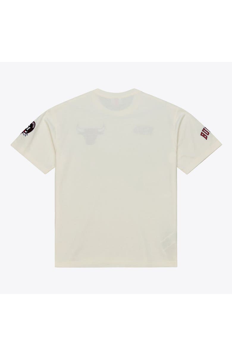 Mitchell & Ness Men's Mitchell & Ness Cream Chicago Bulls Hardwood Classics Chainstitch Premium T-Shirt, Alternate, color, Cream