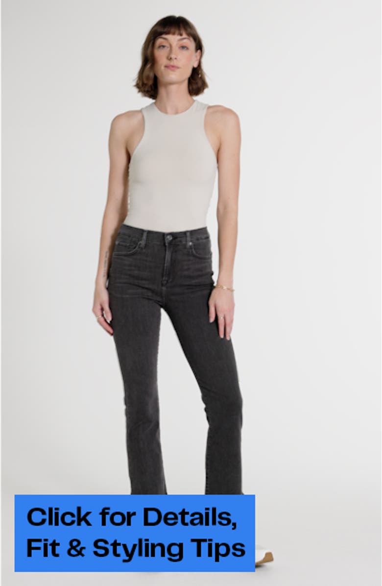 High Waist Slim Fit Kick Jeans, sales video thumbnail