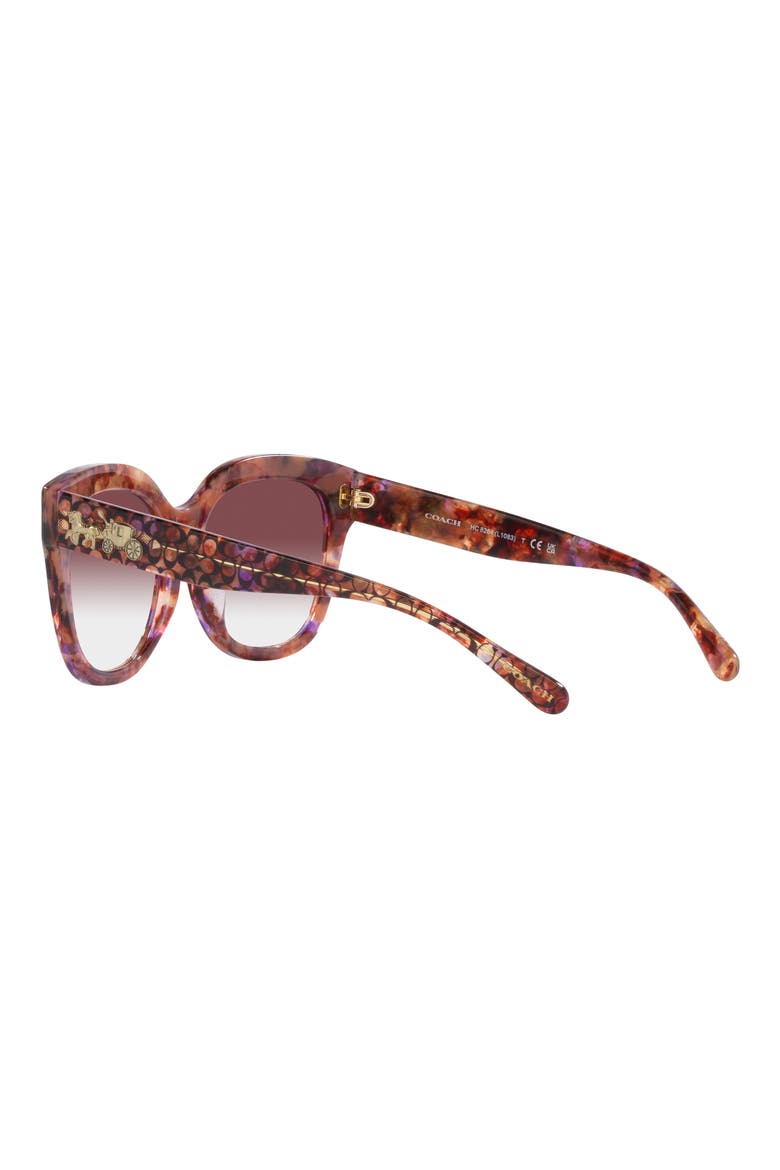 56mm Square Sunglasses, Alternate, color, BROWN