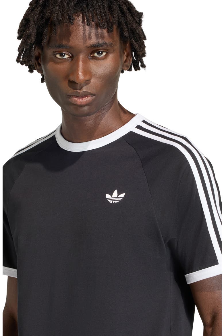 3-Stripes Cotton T-Shirt, Alternate, color, BLACK