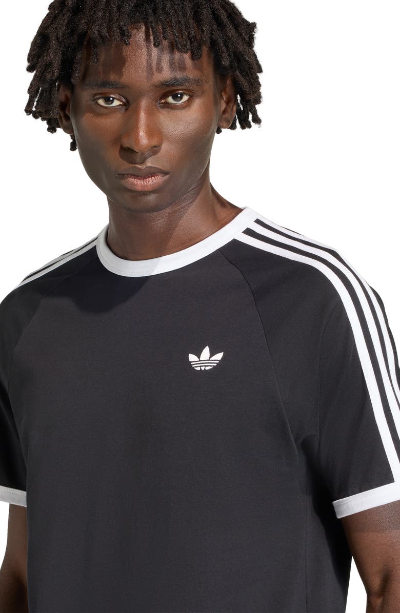 adidas 3-Stripes Cotton T-Shirt, Alternate, color, Black