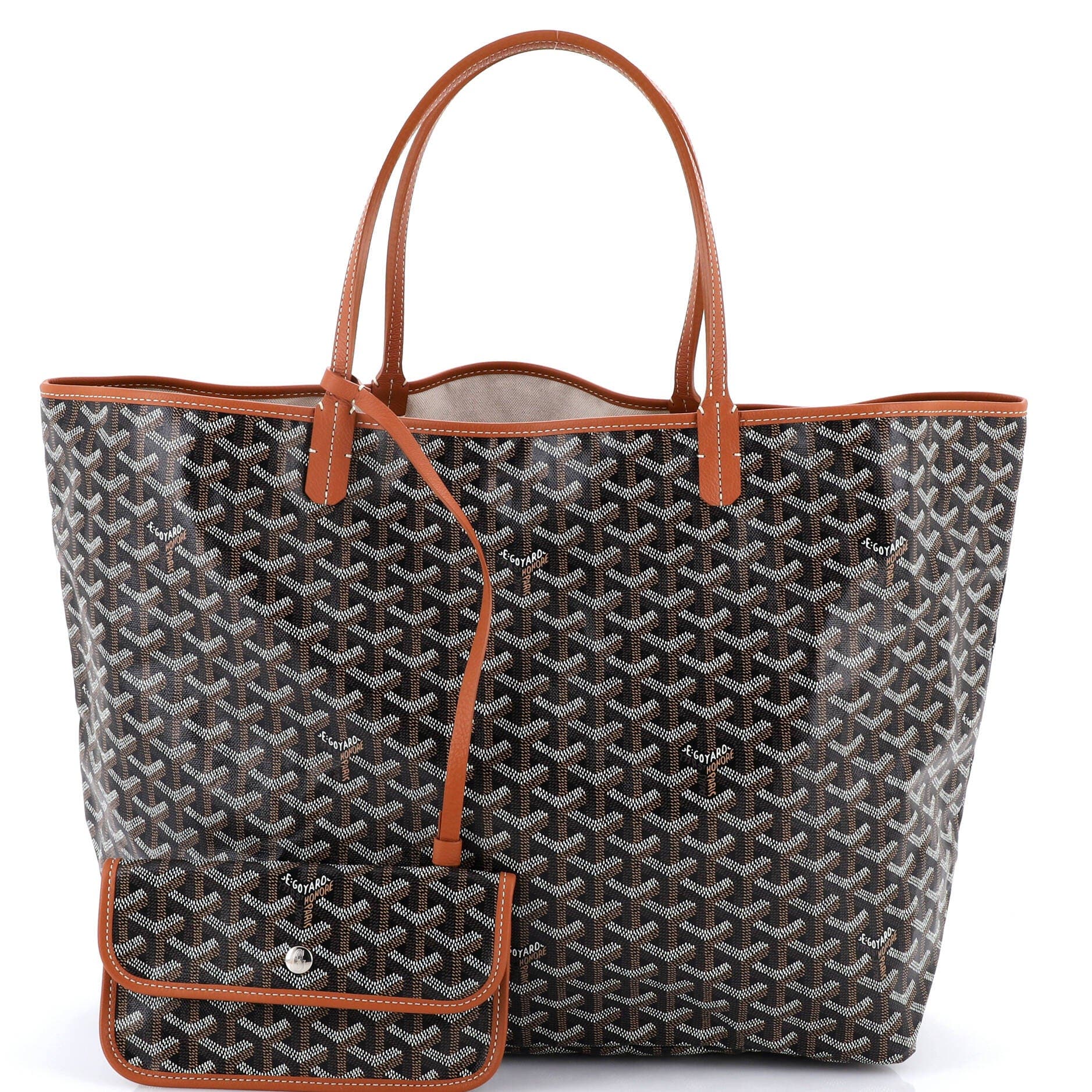 Pre-Owned Goyard Saint Louis Tote Coated Canvas GM, Alternate, color, Brown