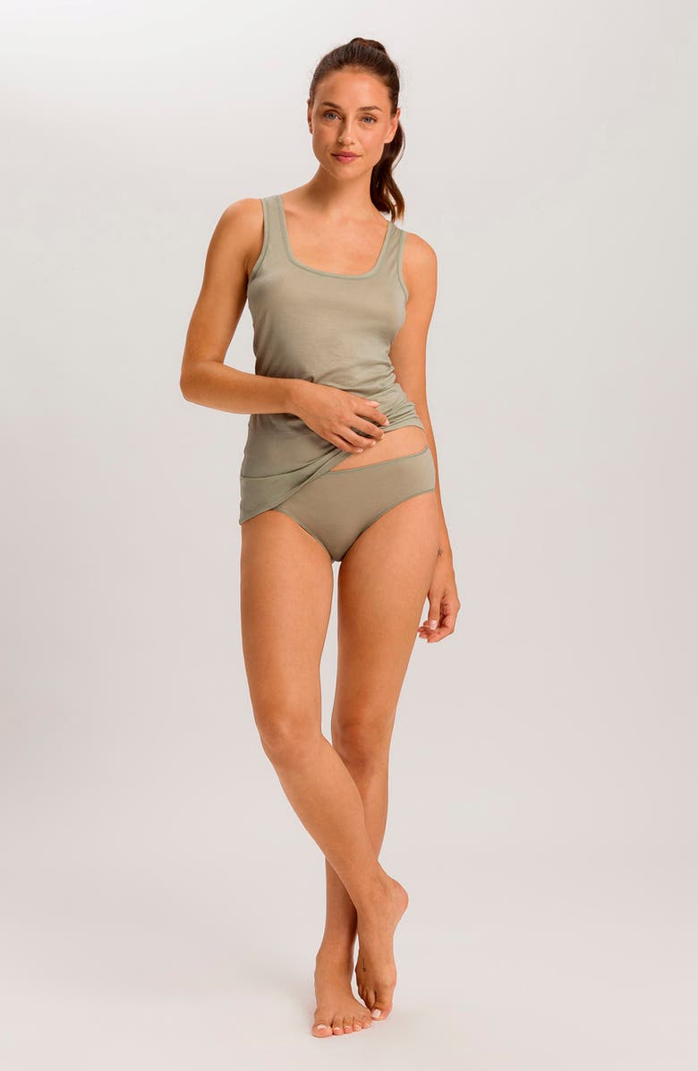 Hanro Ultralight High Cut Briefs, Alternate, color, Crystal Green