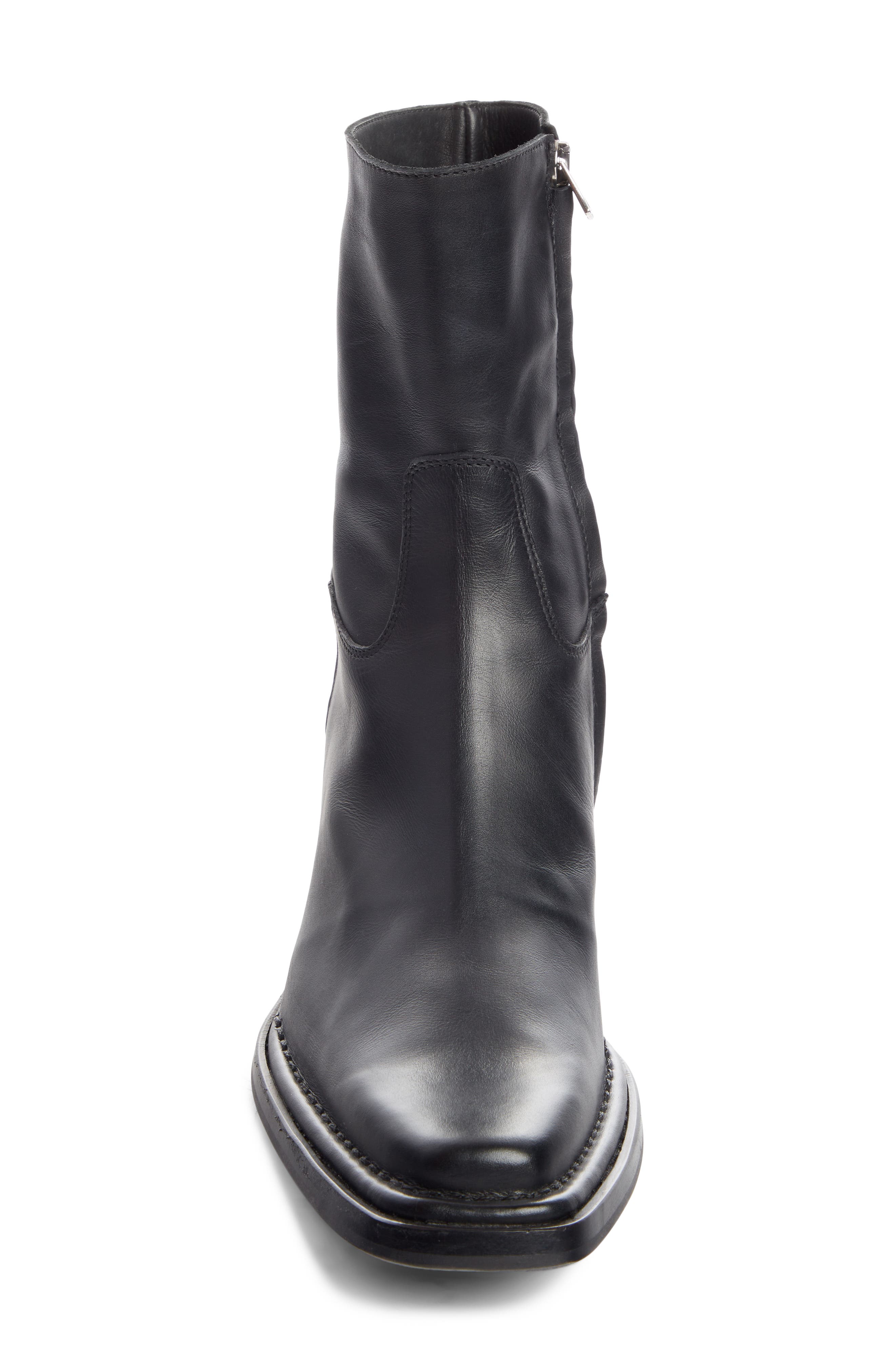 Bruna Square Toe Boot, Alternate, color, BLACK