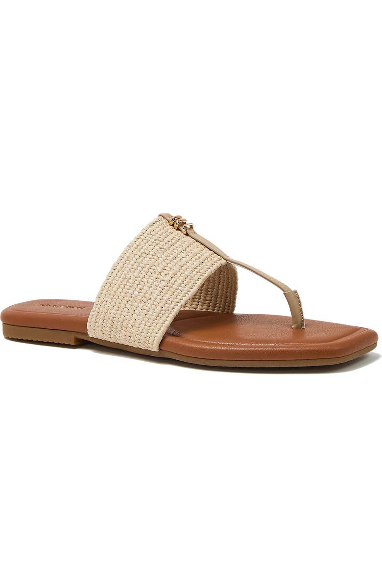 Lands' End Haven Stretch Raffia Sandals, Main, color, Egret