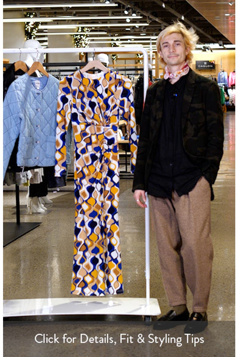 Astrid Geo Print Long Sleeve Maxi Dress video