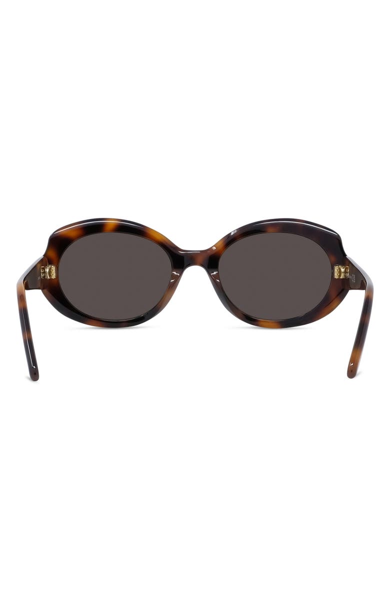 Loewe Thin Mini 54mm Oval Sunglasses, Alternate, color, Dark Havana / Brown