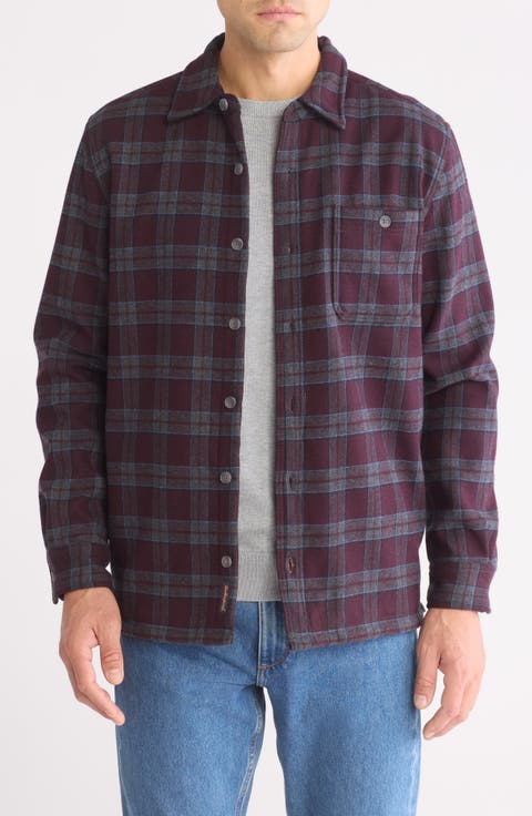 Plaid Flannel Fleece Bonded Shirt Jacket