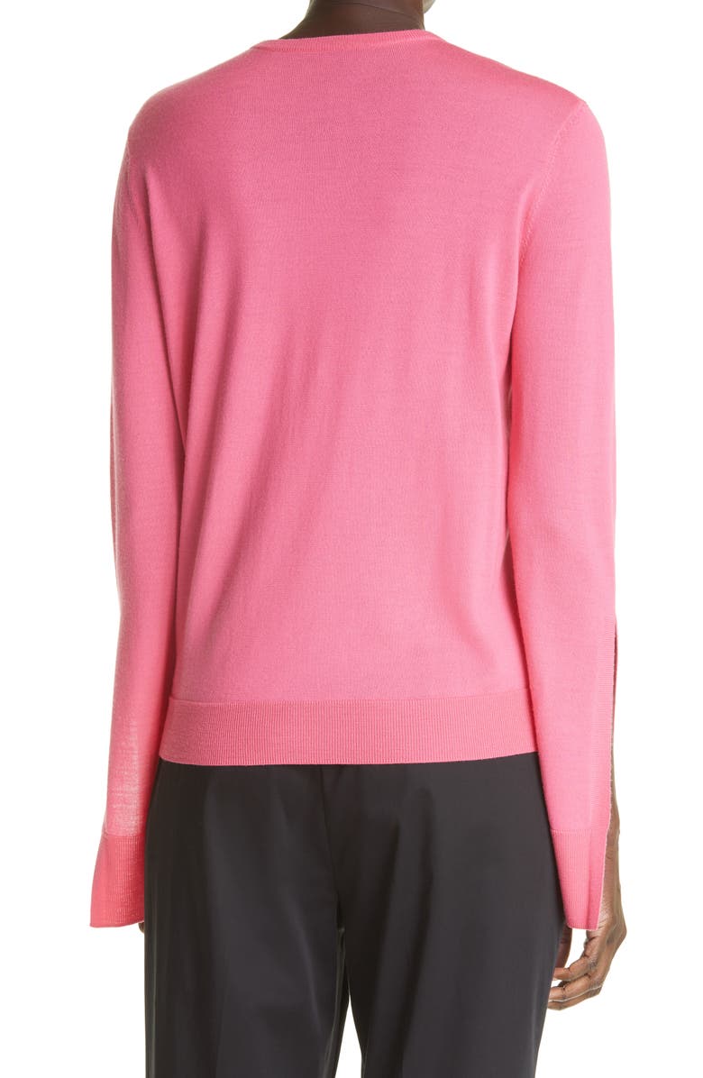 St. John Collection Slit Sleeve Wool & Silk Sweater, Alternate, color, 