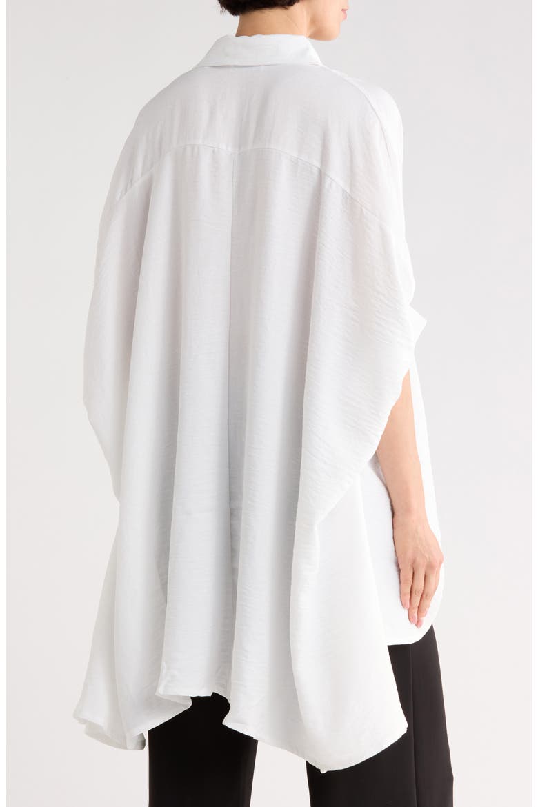 Oversized Button-Up Top, Alternate, color, WHITE