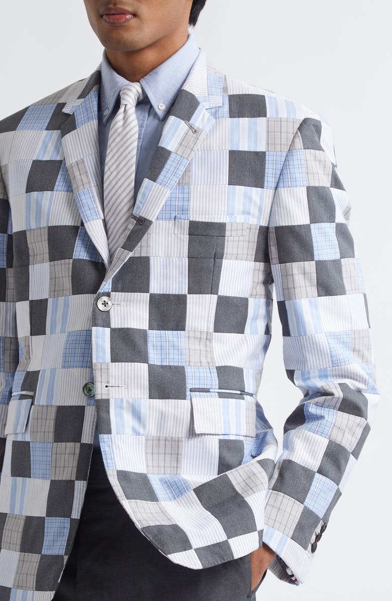 Thom Browne Classic Fit 1 Patchwork Blazer, Alternate, color,