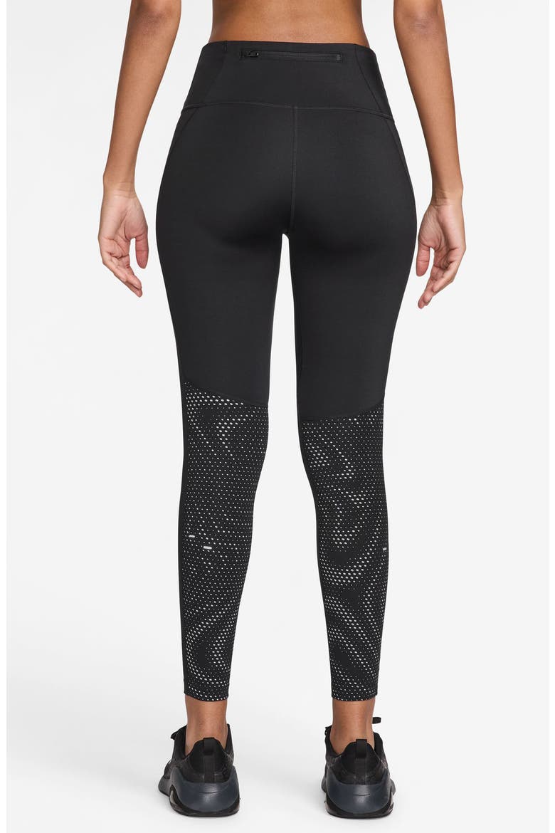 Dri-FIT Tempo High Waist 7/8 Leggings, Alternate, color, BLACK/ REFLECTIVE SILVER