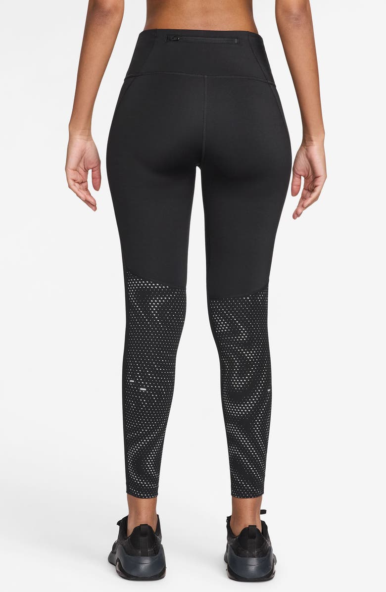 Nike Dri-FIT Tempo High Waist 7/8 Leggings, Alternate, color, Black/ Reflective Silver