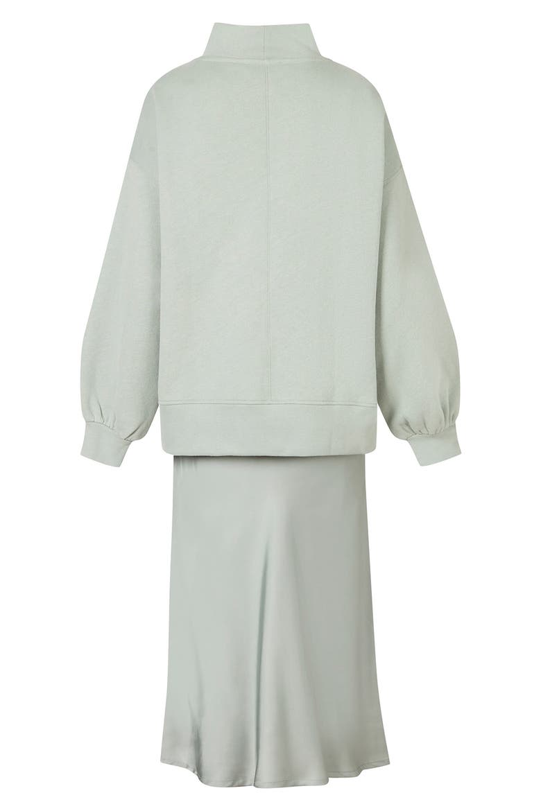 Nevarra Mock Neck Sweatshirt & Slipdress, Alternate, color, GREEN BAY
