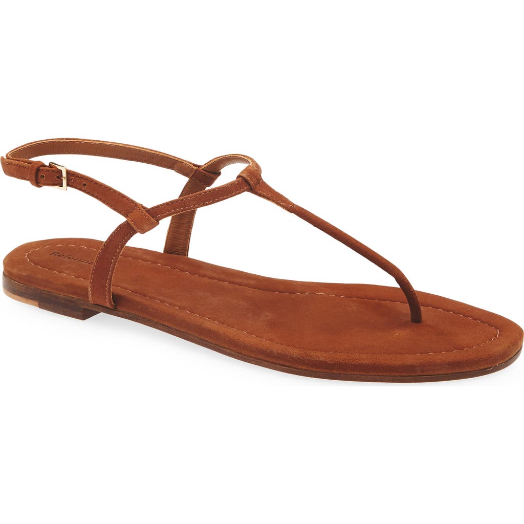 Reformation Thea T-strap Sandal In Red