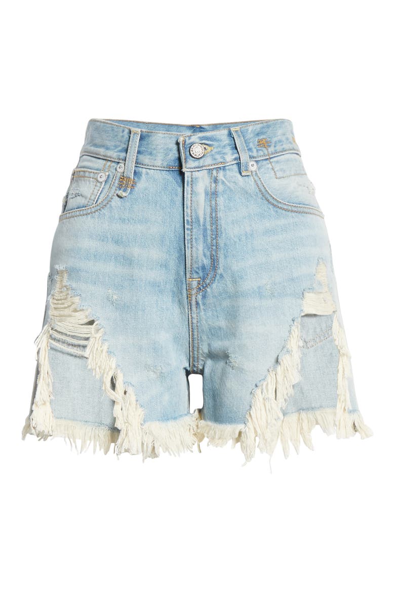 Shredded Slouch Denim Shorts, Alternate, color, TILLY