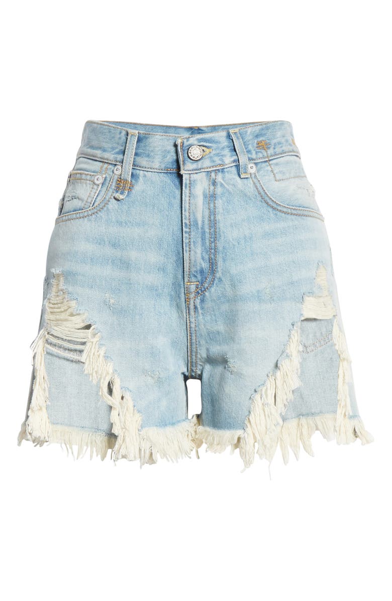 R13 Shredded Slouch Denim Shorts, Alternate, color, Tilly