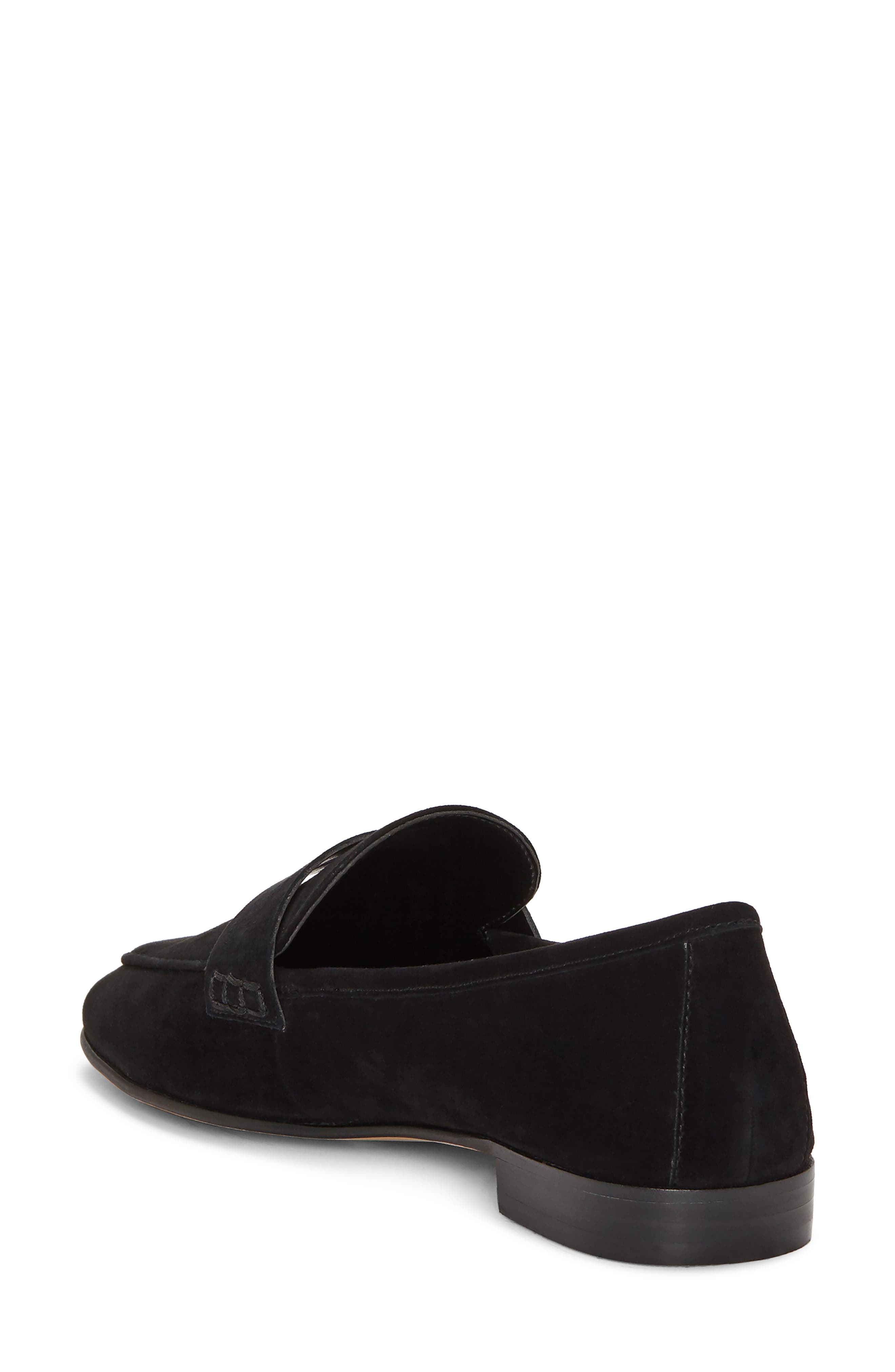 Macinda Penny Loafer, Alternate, color, BLACK SUEDE