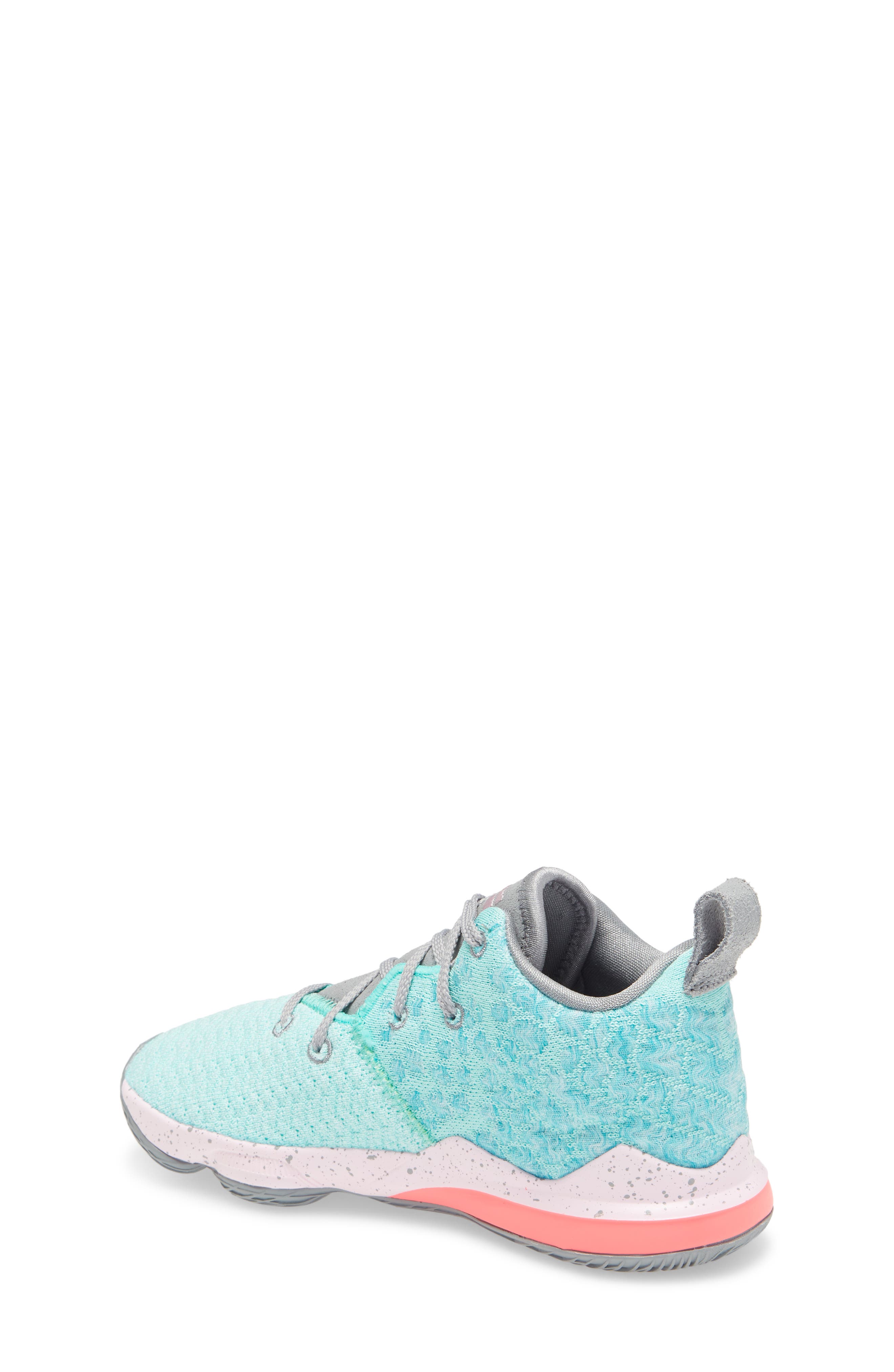 LeBron XVII Basketball Shoe, Alternate, color, LIGHT AQUA/ GREY-PINK FOAM