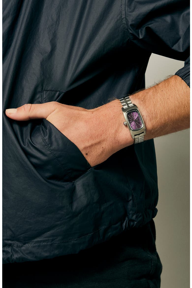 Frankie Bracelet Watch, 24mm, Alternate, color, MID CENT / SILVER / PURPLE SUN