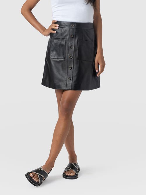 Saint And Sofia Saint + Sofia Luther Suede Mini Skirt In Black