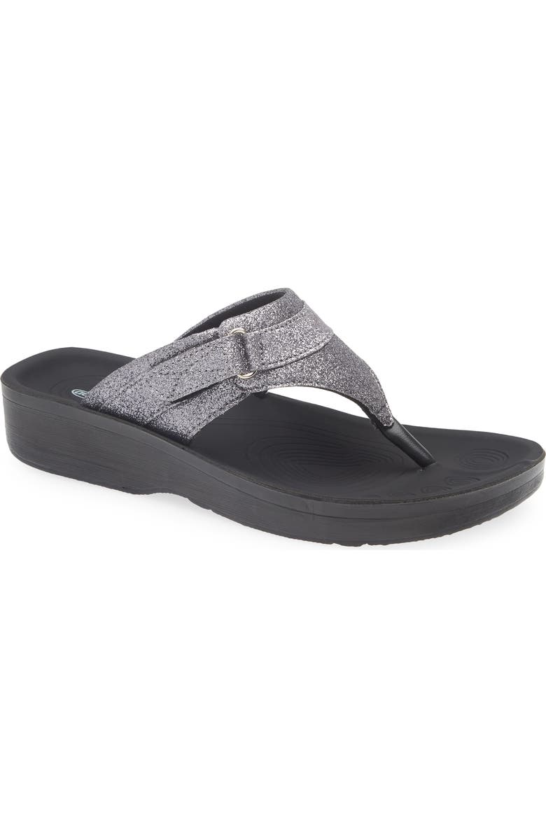AEROTHOTIC Glynis Flip Flop Sandal, Main, color, Grey