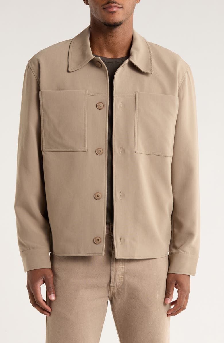 INDUSTRY REPUBLIC CLOTHING Boxy Fit Overshirt Jacket, Main, color, Taupe