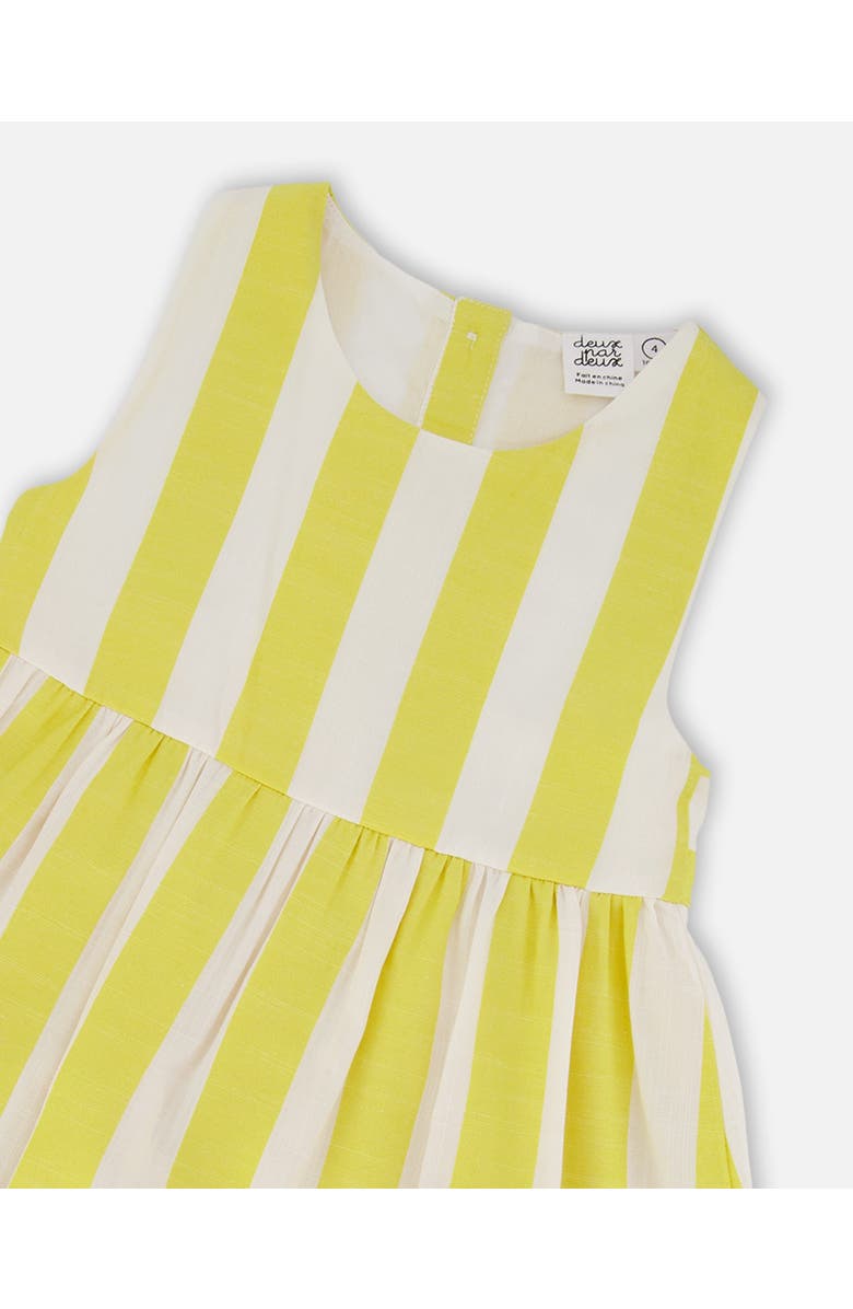 Deux par Deux Sleeveless Striped Flared Dress, Alternate, color, White And Yellow Stripes