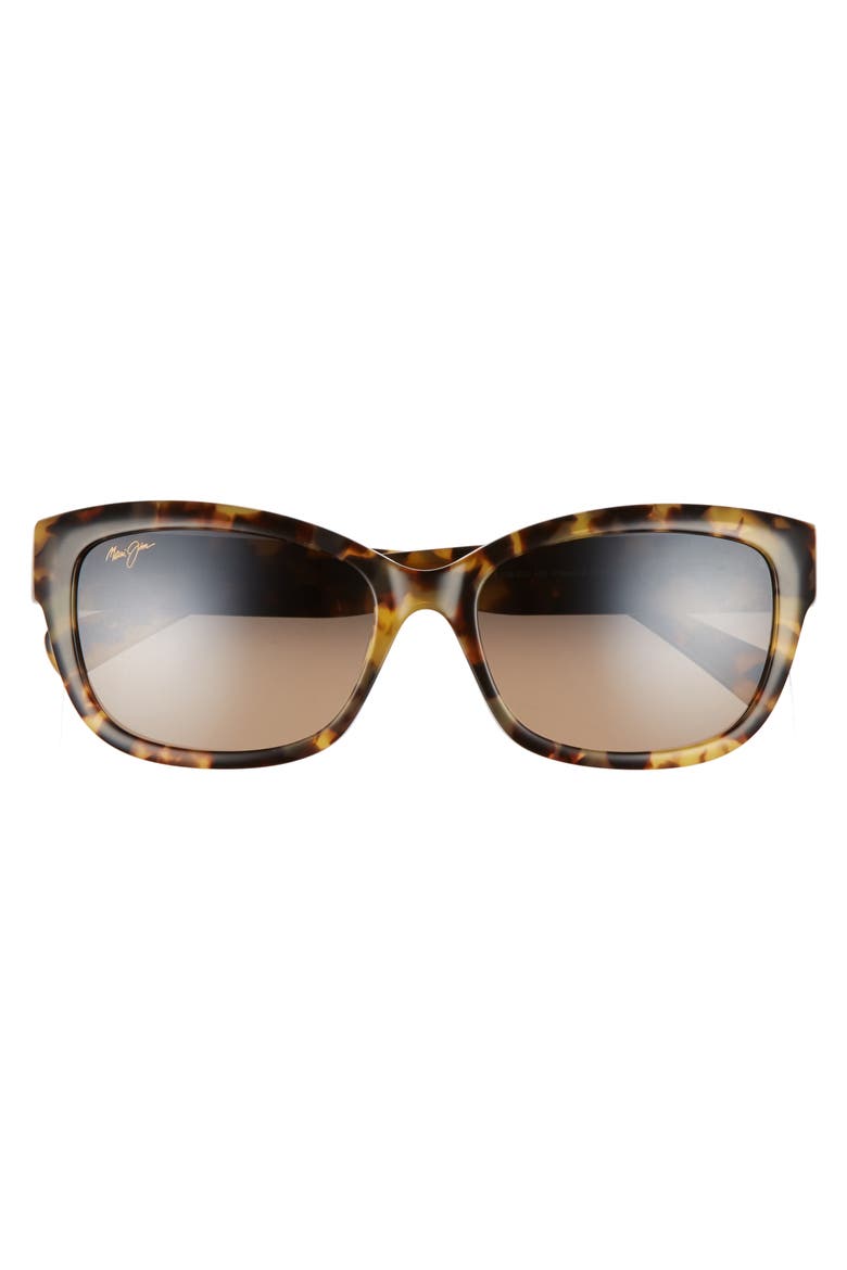 Plumeria 55mm PolarizedPlus2® Cat Eye Sunglasses, Alternate, color, TOKYO TORTOISE/ BRONZE