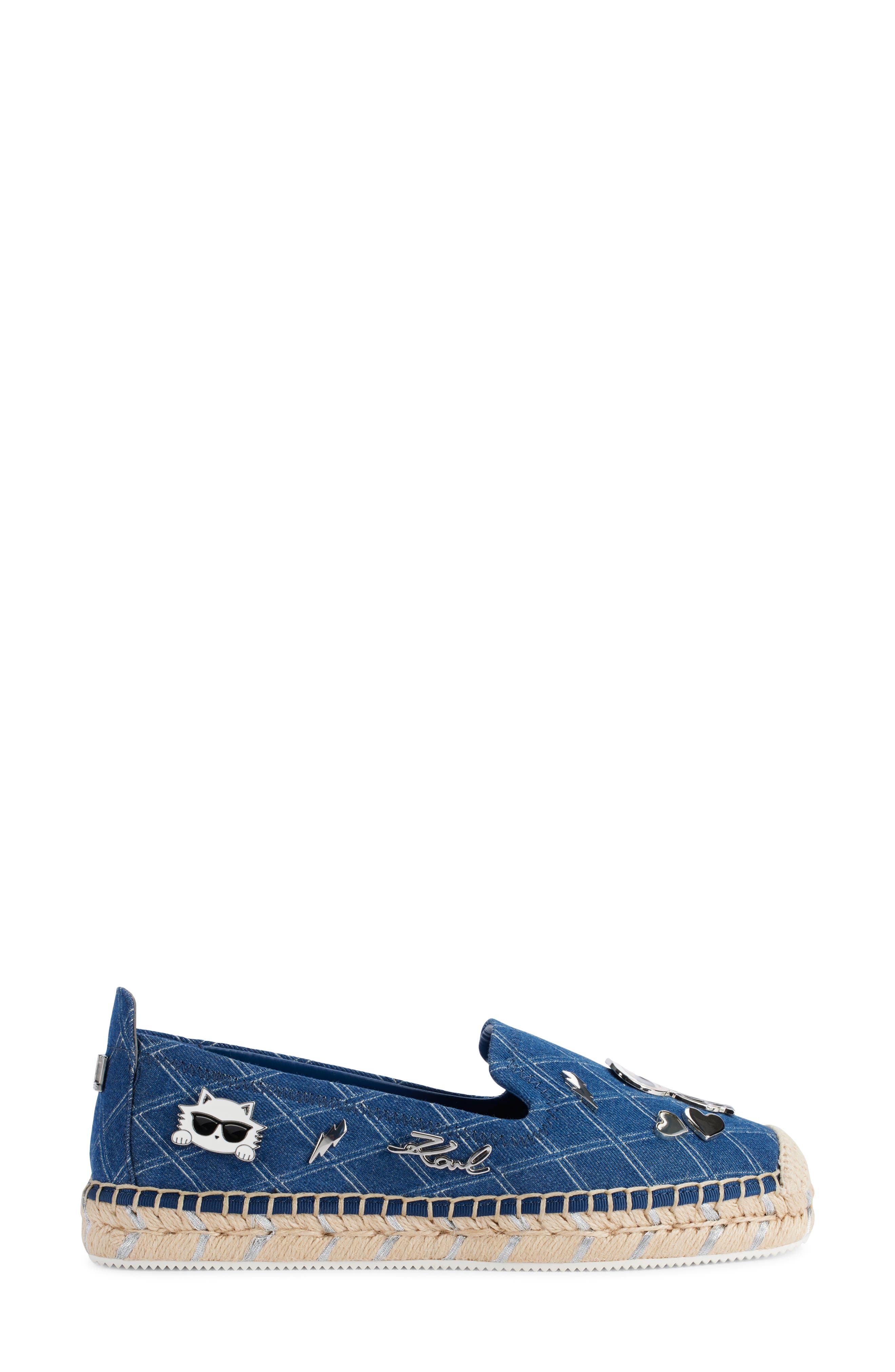KARL LAGERFELD PARIS Michaela Espadrille Flat, Alternate, color, Blue
