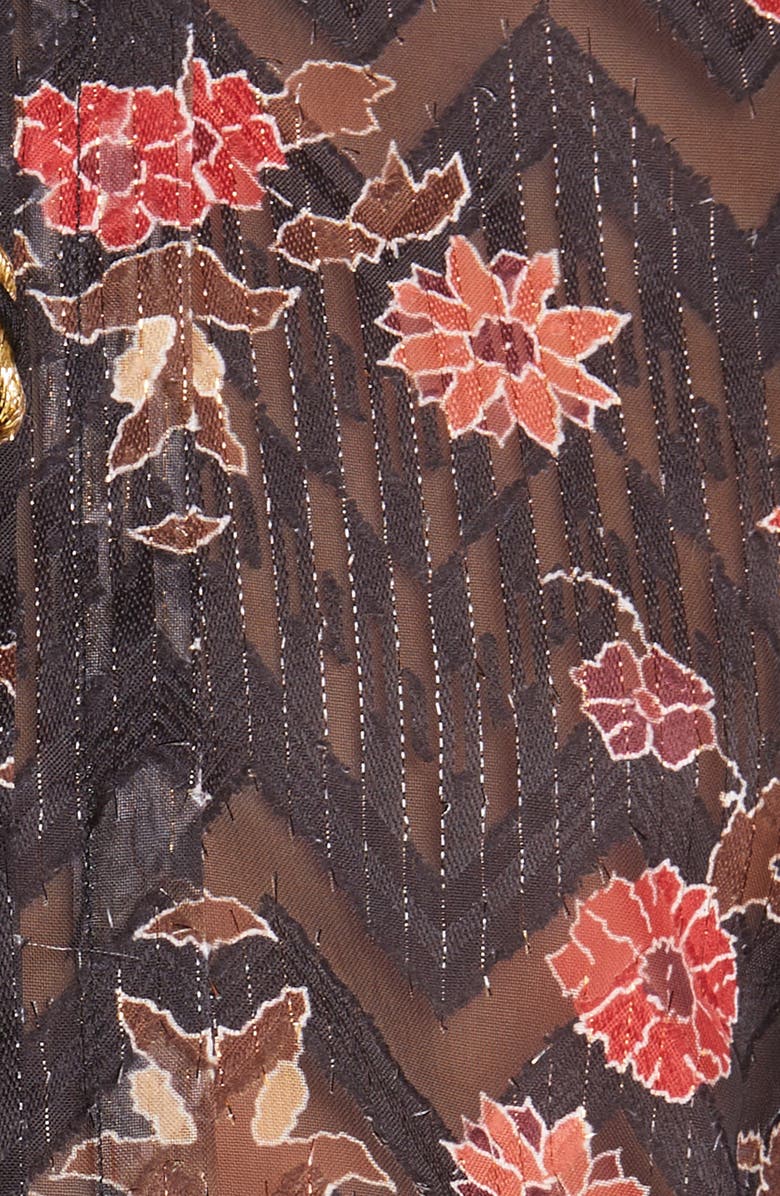 KOBI HALPERIN Laurena Floral Metallic Blouse, Alternate, color,