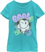 Lost Gods Girls' Soccer Ball Smiley Face T-Shirt