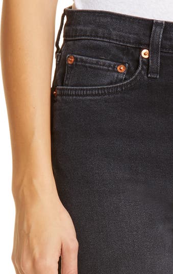 Re/Done '70s Ultra High Waist Raw Hem Stovepipe Jeans Nordstrom