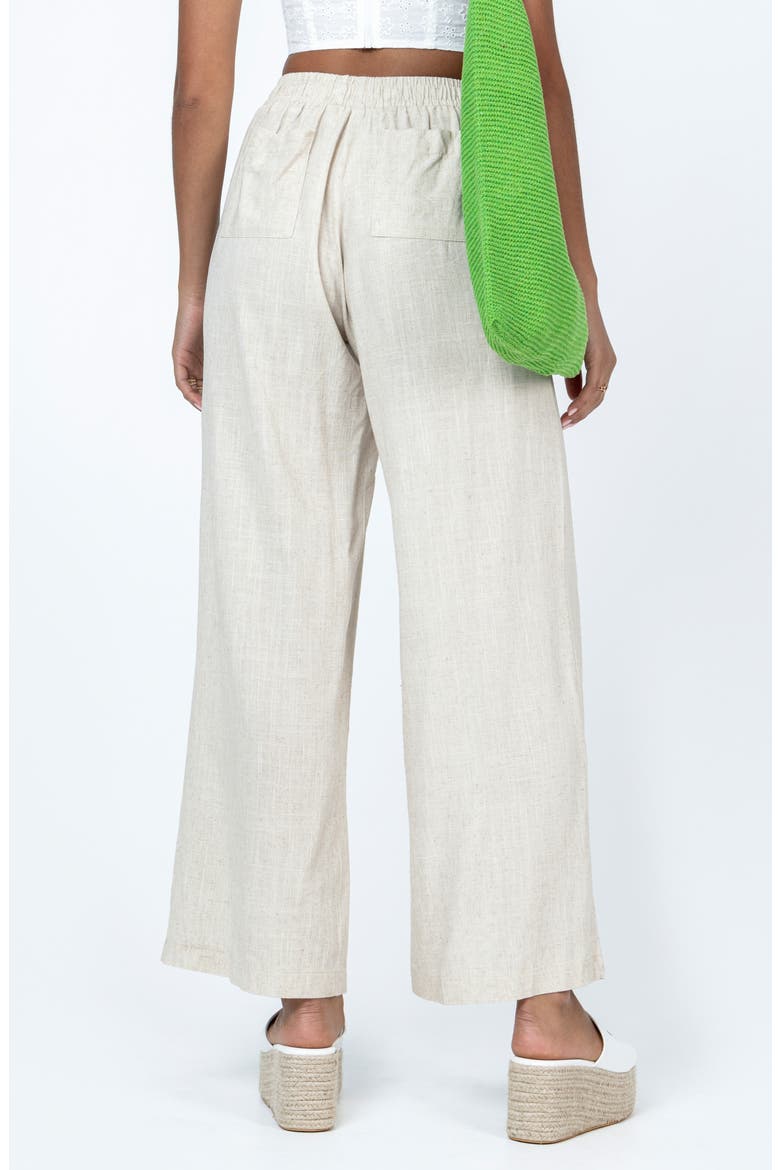 Louis Cotton & Linen Wide Leg Pants, Alternate, color, LIGHT BEIGE