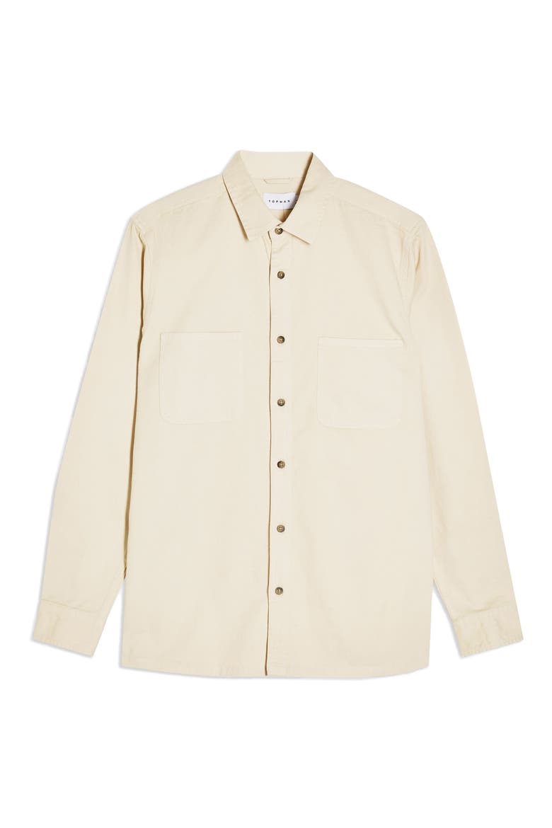 Slim Fit Button-Up Shirt, Alternate, color, CREAM