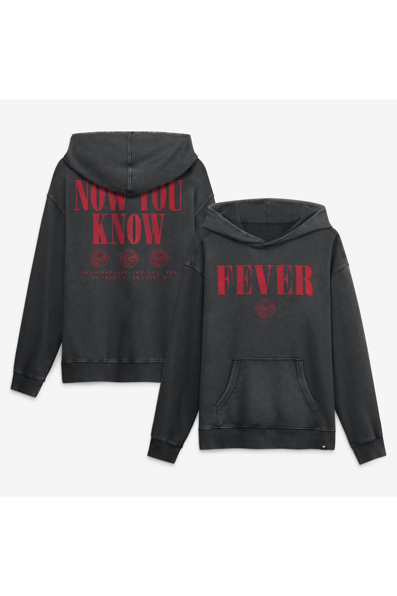 Men's Fanatics Black Indiana Fever Relaxed Washed Hoodie, Main, color, Black