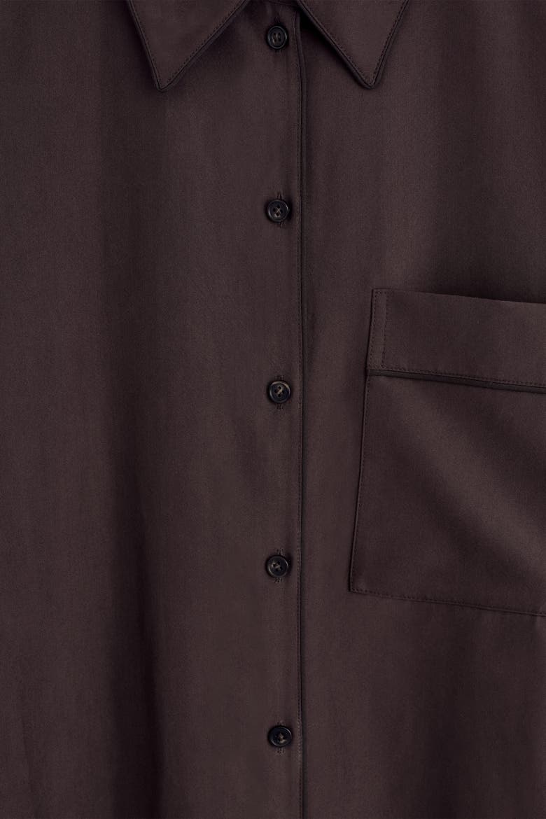 Silk Shirt, Alternate, color, BROWN
