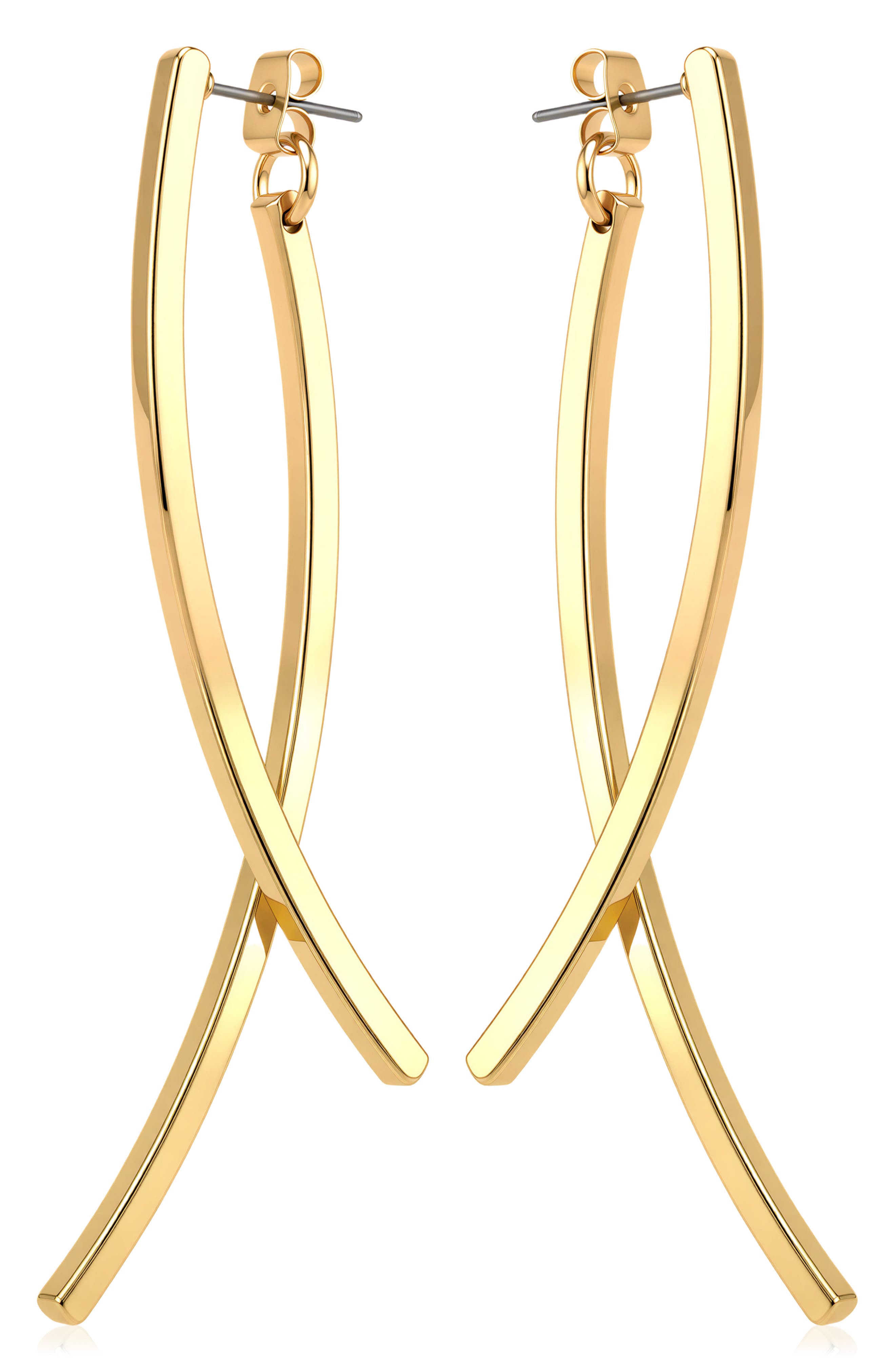Interlocking Curve Drop Earrings