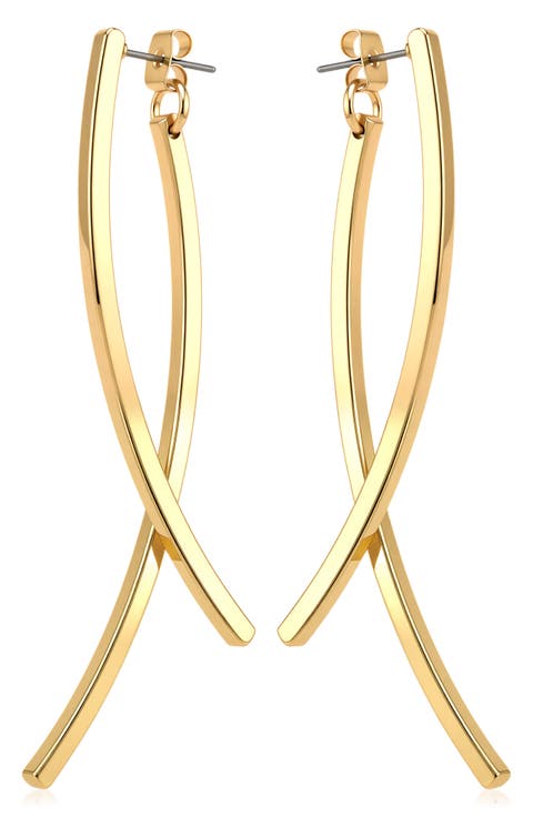 Interlocking Curve Drop Earrings