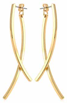 Interlocking Curve Drop Earrings