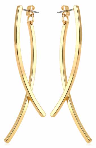 Interlocking Curve Drop Earrings