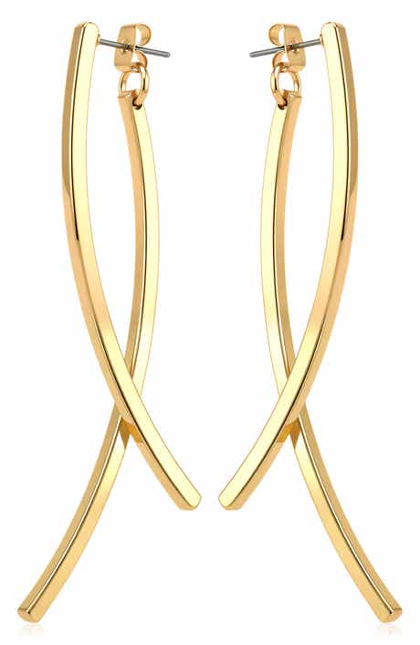 Interlocking Curve Drop Earrings