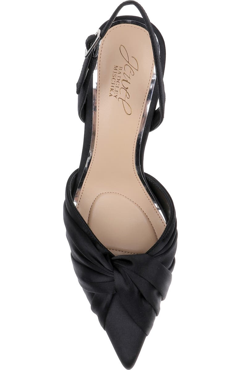 Jewel Badgley Mischka Zariel Slingback Pump, Alternate, color, Black Satin