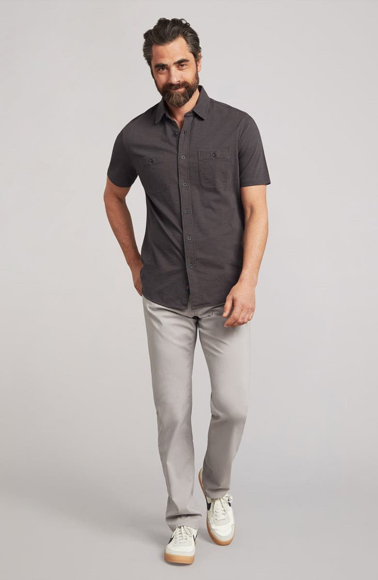 Faherty Knit Seasons Short Sleeve Button-Up Shirt, Alternate, color, 