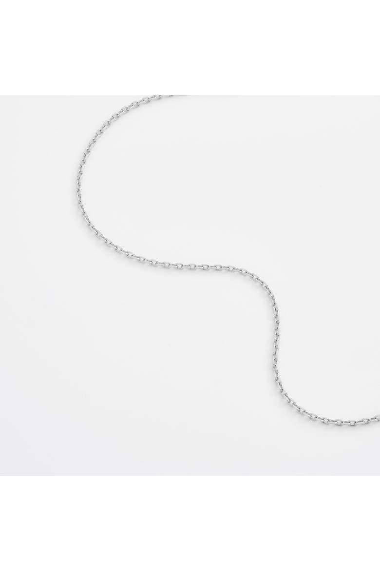 Wide Diamond Cut Cable Chain Necklace, Alternate, color, Platinum
