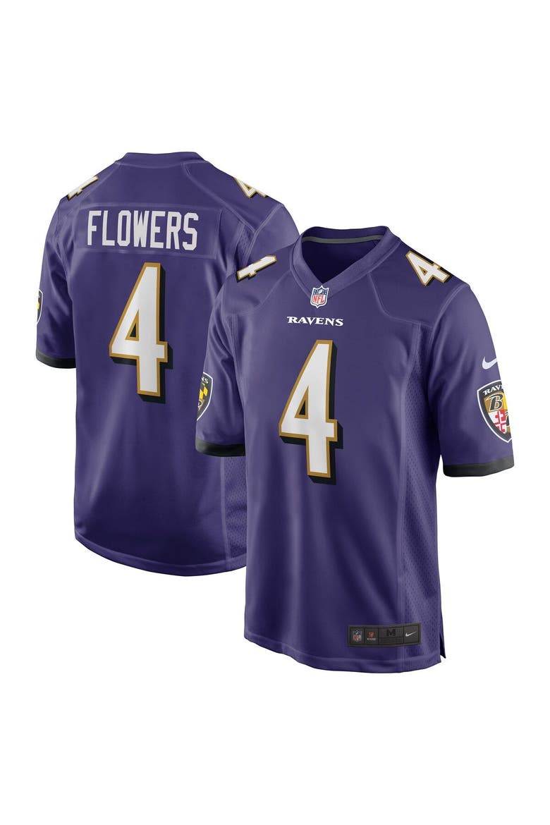 Men's Nike Zay Flowers Purple Baltimore Ravens 2023 NFL Draft First Round Pick Game Jersey, Main, color, Purple