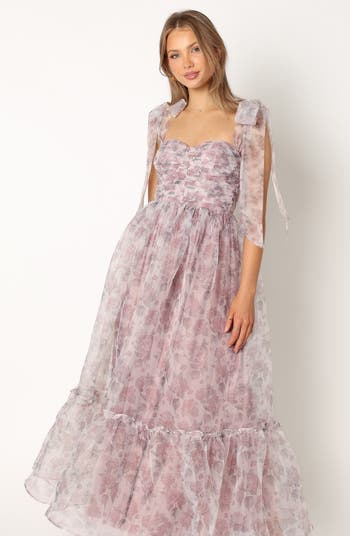 Floret Bow Strap Midi Sundress
