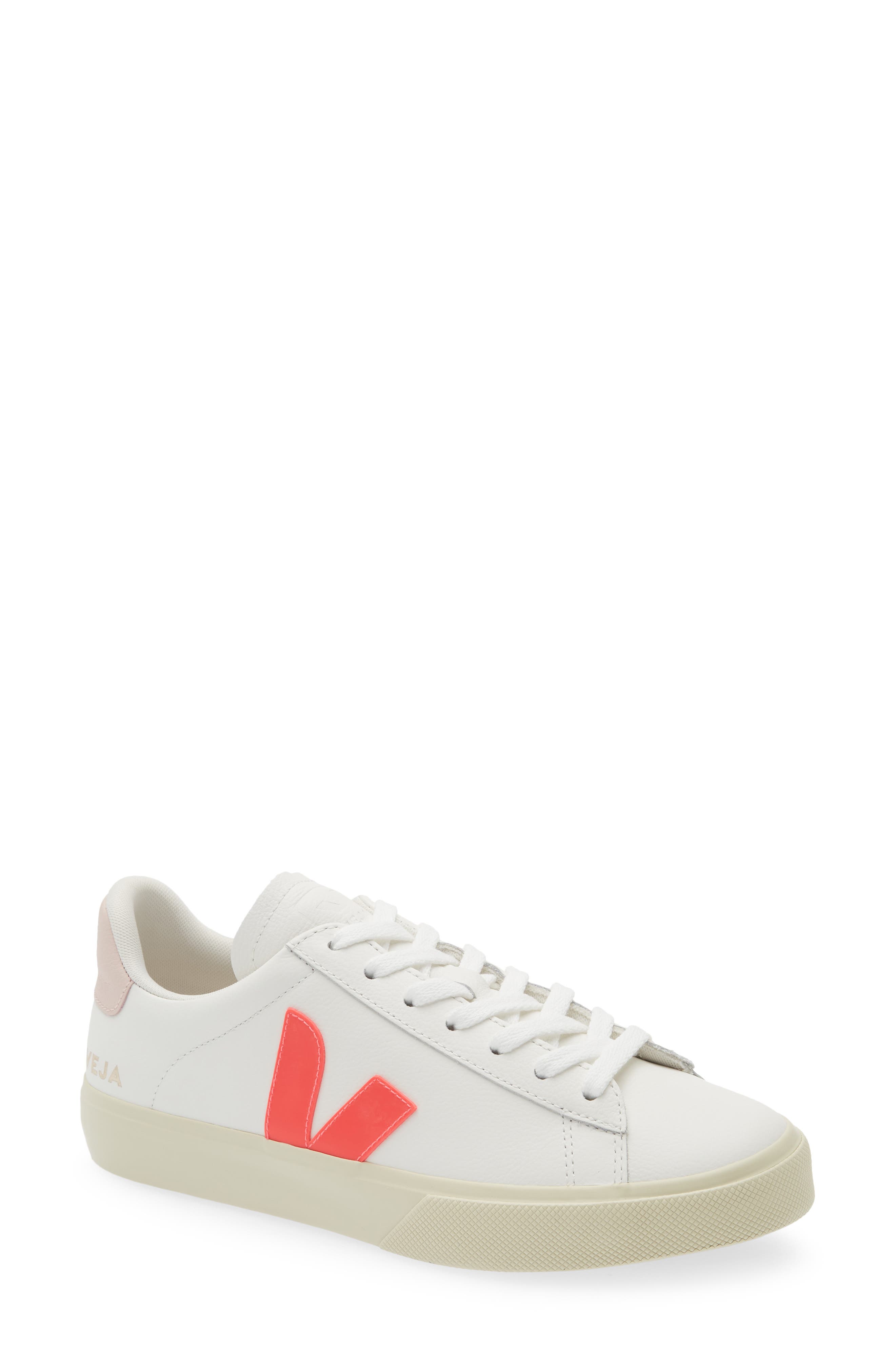 Veja Campo Sneaker, Main, color, White Rose-Fluo