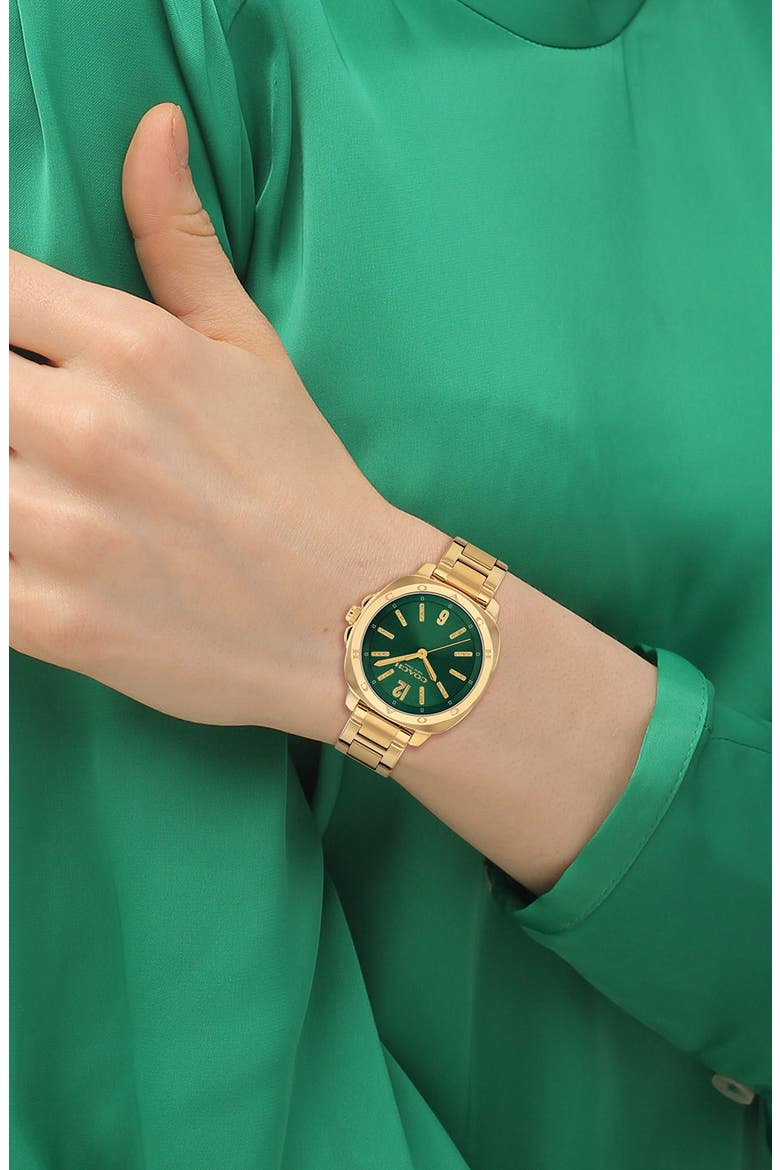 Kitt Bracelet Watch, 34mm, Alternate, color, GOLD/ GREEN