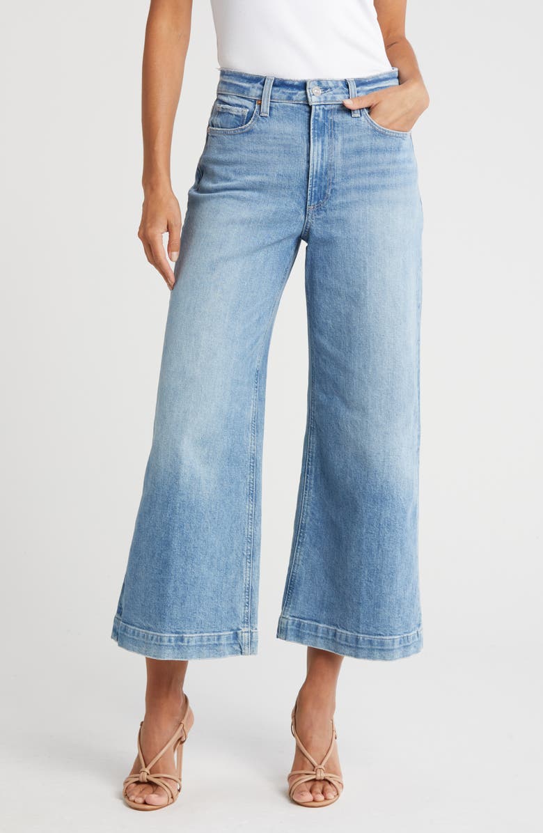PAIGE Harper High Waist Ankle Wide Leg Jeans, Main, color,